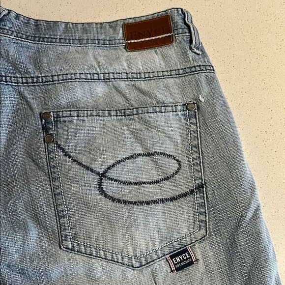 Enyce Vintage Blue Jean Shorts Relaxed Fit Waist 36-40 - Picture 6 of 10
